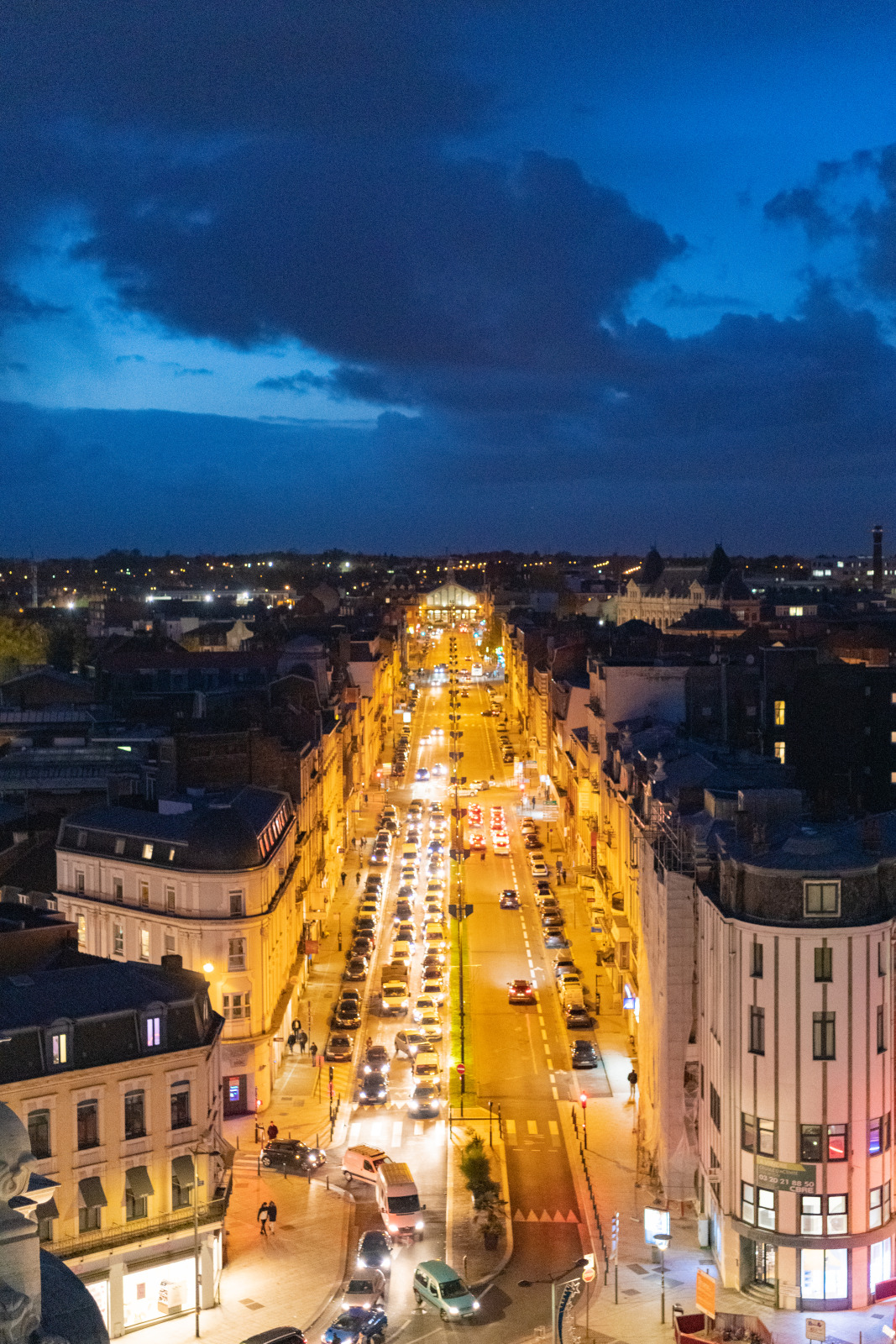 Vue des toits de l'hotel de ville