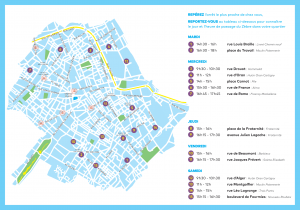 Carte des emplacements du bibliobus Roubaix