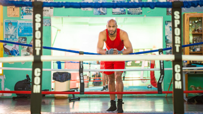 Seydi Coupé sur le ring du Roubaix Boxing Club