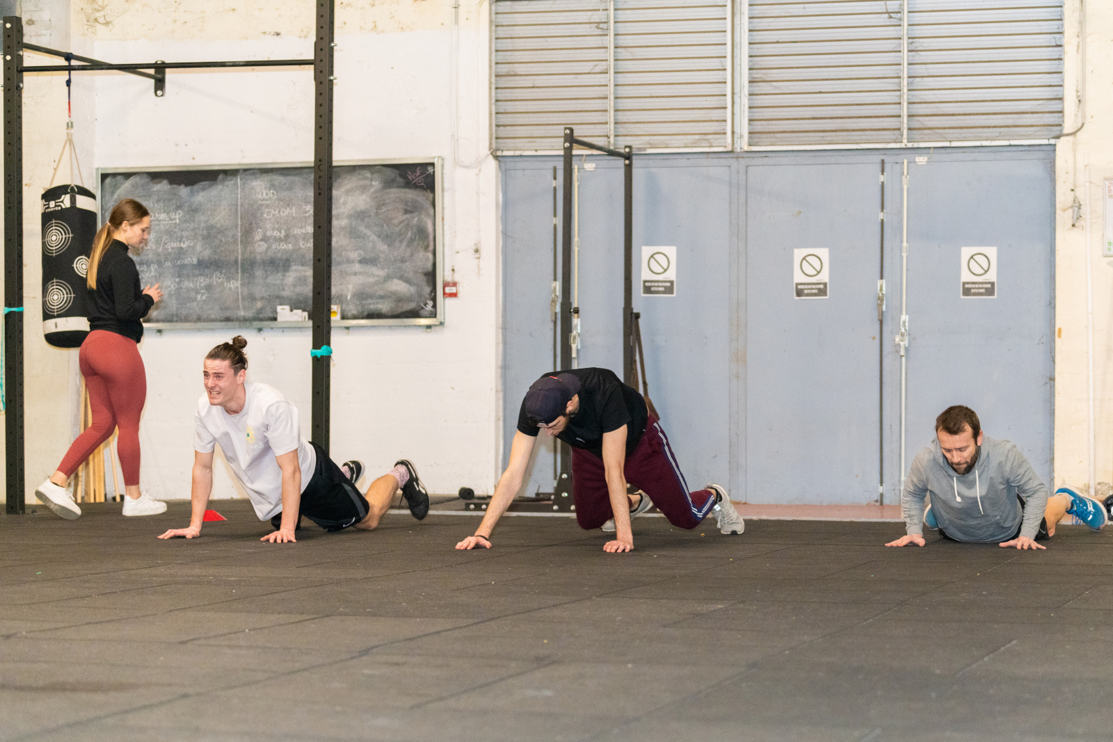 Burpees pendant la séance de crossfit