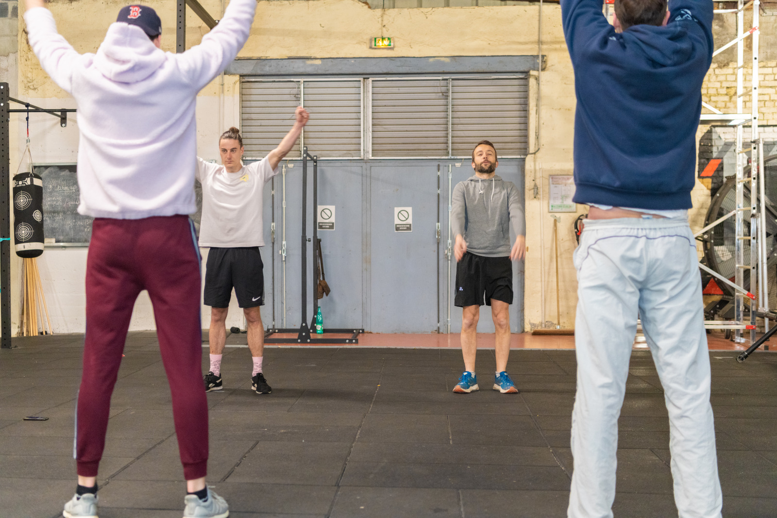 echauffement avant la séance de crossfit