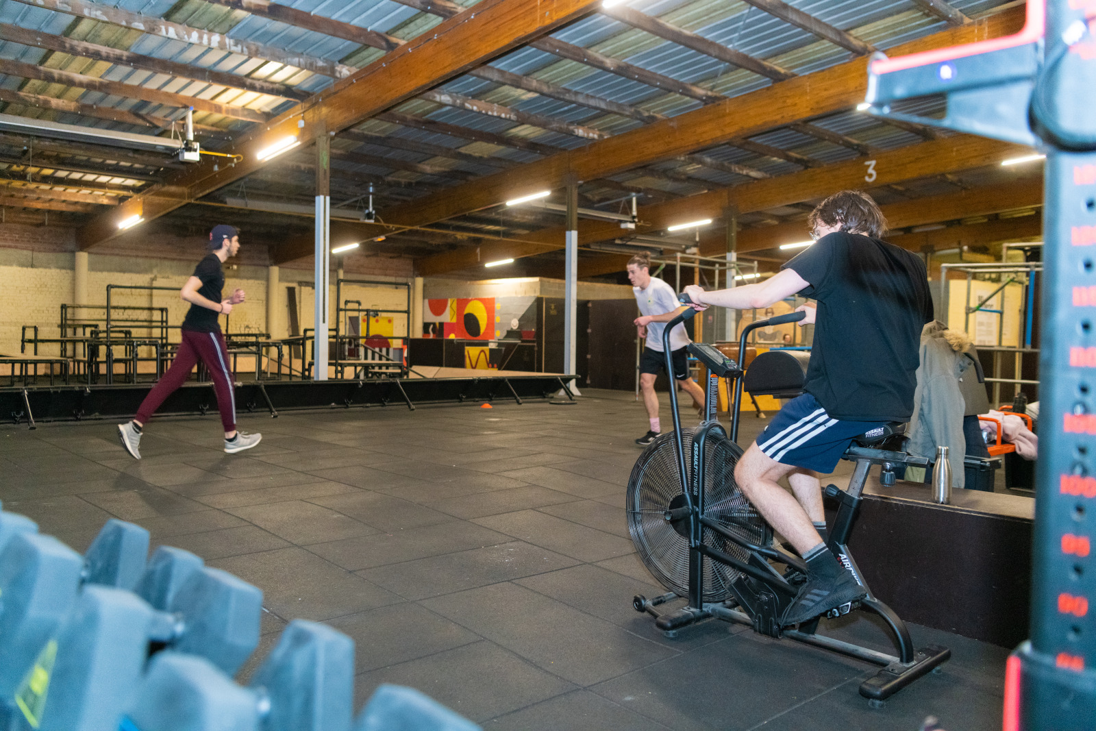 En pleine séance de crossfit