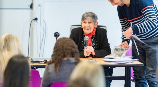 Ginette Kolinka au lycée Van der Meersch