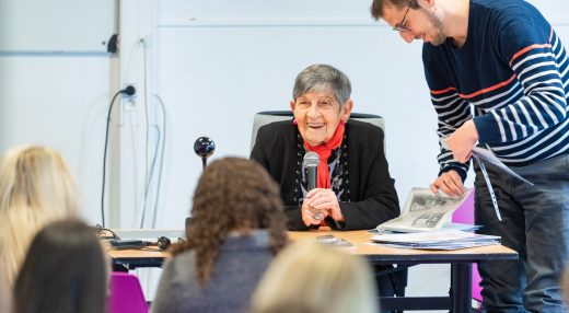 Ginette Kolinka au lycée Van der Meersch