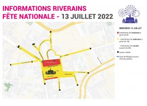 Plan de restriction de la circulation 13 juillet 2022