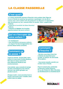 Flyer Classes Passerelles