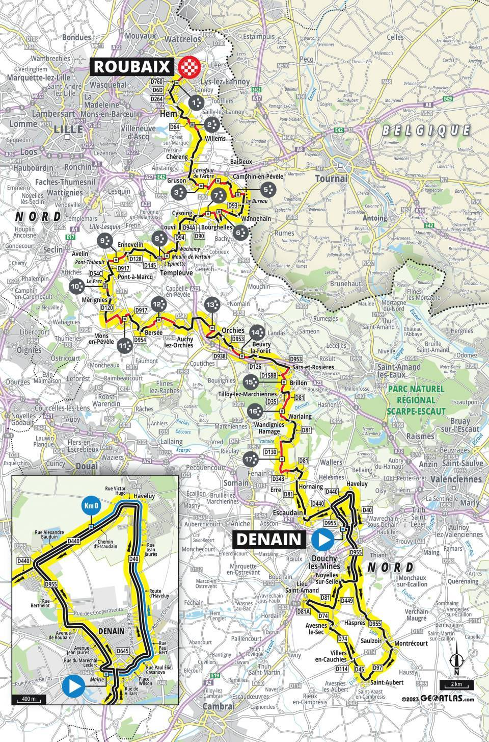 Paris-Roubaix 2023 : le parcours de la course féminine