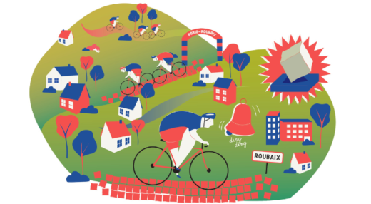 Illustration Autour de Paris Roubaix @Amandine Derachinois