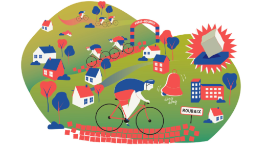 Illustration Autour de Paris Roubaix @Amandine Derachinois