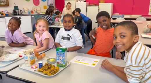 Elèves de l'école Camus participant à la Classe du Gout