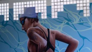 Fantine Lesaffre, nageuse ayant participé aux JO 2016 à Rio et aux JO 2020 à Tokyo, par DirtySix.