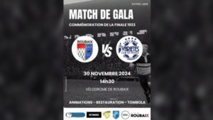 Match de gala - Anciens de Roubaix face au Variétés Club de France - Samedi 30 novembre 2024