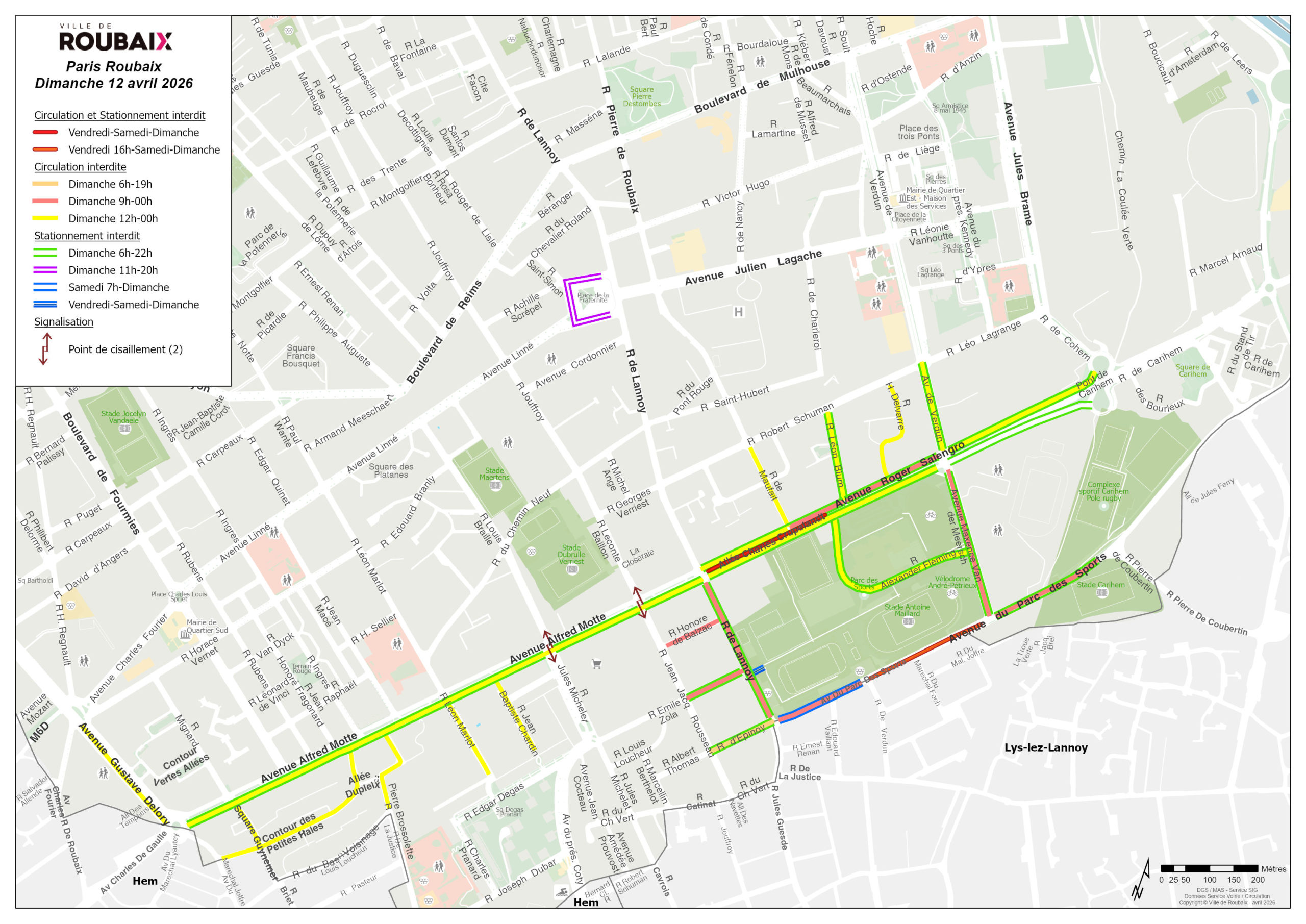 Paris Roubaix dimanche 2026